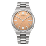 Citizen Tsuyosa Automatic Salmon Orange Dial Silver Steel Strap Watch For Men - NJ0159-86Z Buy Now By Citizen