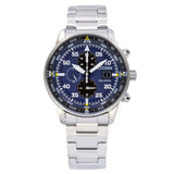 Citizen Eco Drive Chronograph Blue Dial Silver Stainless Steel Watch For Men - CA0690-88L Buy Now By Citizen