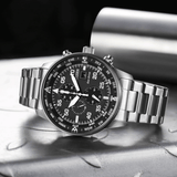 Citizen Eco Drive Chronograph Black Dial Silver Steel Strap Watch For Men - CA0690-88E Buy Now By Citizen