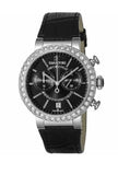 Swarovski Citra Sphere Chronograph Black Dial Black Leather Strap Watch for Women - 5027131 Buy Now By Swarovski