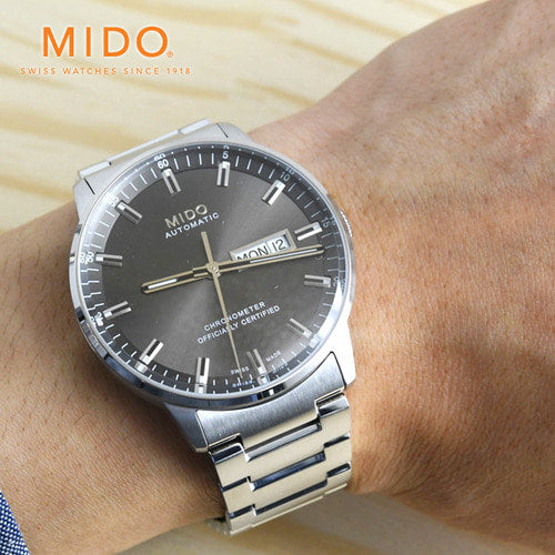 Mido Commander II Automatic Chronometer Grey Dial Silver Steel Strap Watch For Men - M021.431.11.061.00 Buy Now By Mido