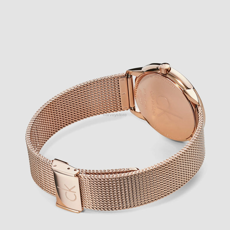 Calvin Klein Minimal White Dial Rose Gold Mesh Bracelet Watch for Women - K3M22626 Buy Now By Calvin Klein