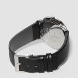 Calvin Klein Minimal Silver Dial Black Leather Strap Watch for Women - K3M221C6 Buy Now By Calvin Klein