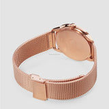 Calvin Klein Minimal Black Dial Rose Gold Mesh Bracelet Watch for Men - K3M22621 Buy Now By Calvin Klein