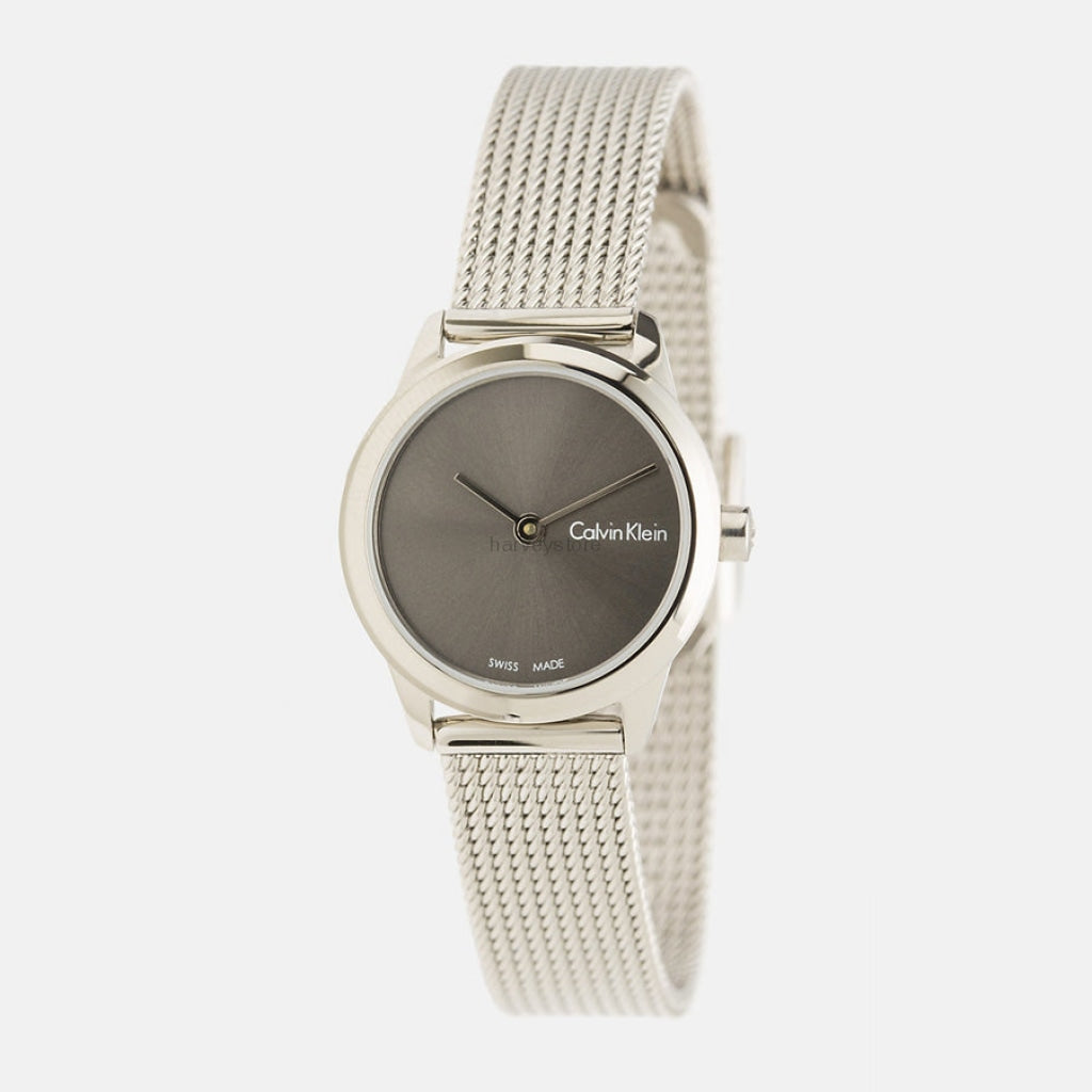 Calvin Klein Minimal Grey Dial Silver Mesh Bracelet Watch for Women - K3M231Y3 Buy Now By Calvin Klein