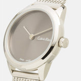 Calvin Klein Minimal Grey Dial Silver Mesh Bracelet Watch for Women - K3M231Y3 Buy Now By Calvin Klein