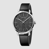 Calvin Klein Even Black Dial Black Leather Strap Watch for Women - K7B211C1 Buy Now By Calvin Klein