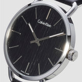 Calvin Klein Even Black Dial Black Leather Strap Watch for Women - K7B231C1 Buy Now By Calvin Klein