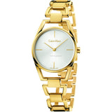 Calvin Klein Dainty White Dial Gold Steel Strap Watch for Women - K7L23546 Buy Now By Calvin Klein