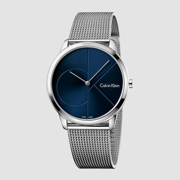 Calvin Klein Minimal Blue Dial Silver Mesh Bracelet Watch for Women - K3M2212N Buy Now By Calvin Klein