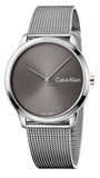 Calvin Klein Minimal Grey Dial Silver Mesh Bracelet Watch for Men - K3M211Y3 Buy Now By Calvin Klein