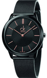 Calvin Klein Minimal Black Dial Black Mesh Bracelet Watch for Men - K3M21421 Buy Now By Calvin Klein