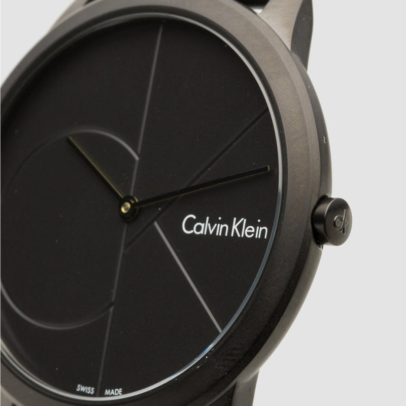 Calvin Klein Minimal Black Dial Black Mesh Bracelet Watch for Men - K3M514B1 Buy Now By Calvin Klein
