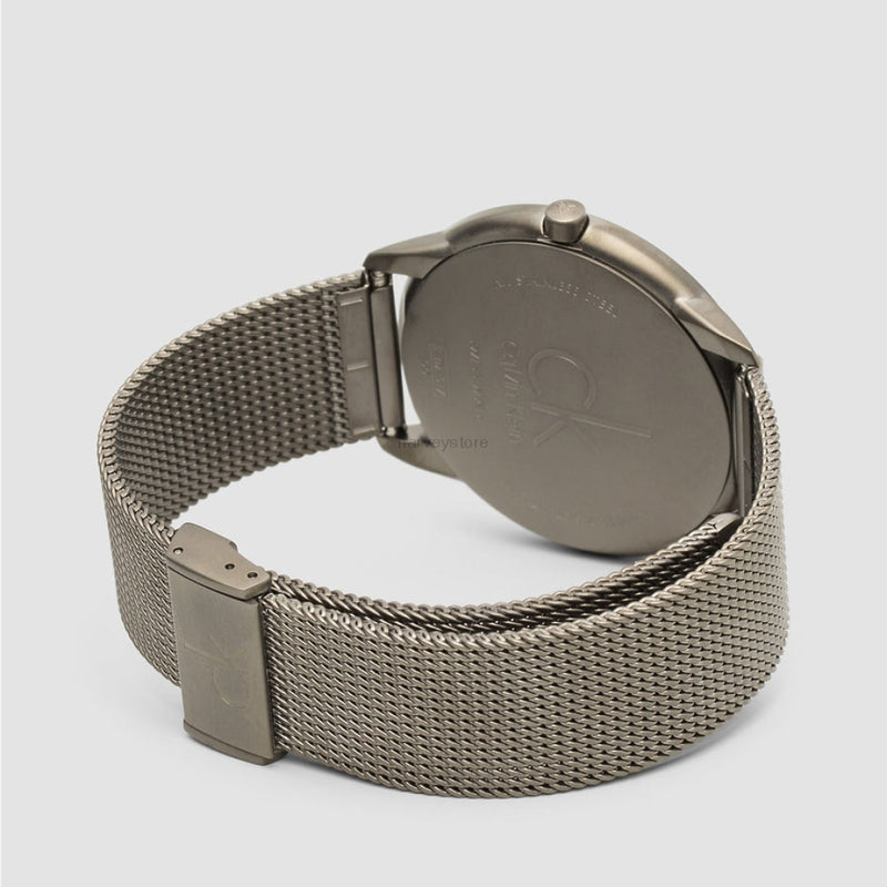 Calvin Klein Minimal Grey Dial Grey Mesh Bracelet Watch for Men - K3M517P4 Buy Now By Calvin Klein