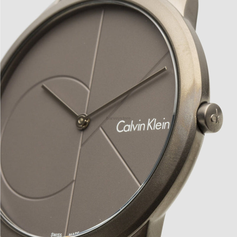 Calvin Klein Minimal Grey Dial Grey Mesh Bracelet Watch for Men - K3M517P4 Buy Now By Calvin Klein