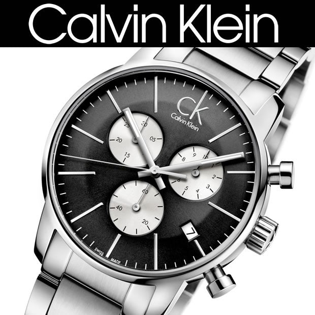 Calvin Klein City Chronograph Black Dial Silver Steel Strap Watch for Men - K2G2714X Buy Now By Calvin Klein