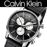 Calvin Klein City Chronograph Black Dial Black Leather Strap Watch for Men - K2G271CX Buy Now By Calvin Klein