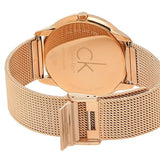 Calvin Klein Minimal White Dial Rose Gold Mesh Bracelet Watch for Men - K3M21626 Buy Now By Calvin Klein