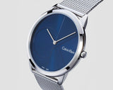 Calvin Klein Minimal Blue Dial Silver Mesh Bracelet Watch for Men - K3M2112N Buy Now By Calvin Klein