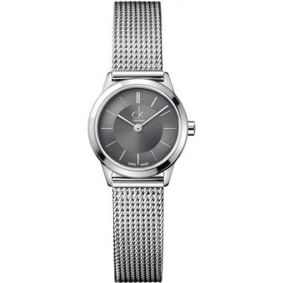 Calvin Klein Minimal Grey Dial Silver Mesh Bracelet Watch for Women - K3M231Y3 Buy Now By Calvin Klein