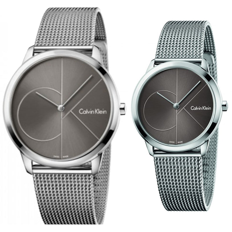 Calvin Klein Minimal Black Dial Silver Mesh Bracelet Watch for Men - K3M21123 Buy Now By Calvin Klein