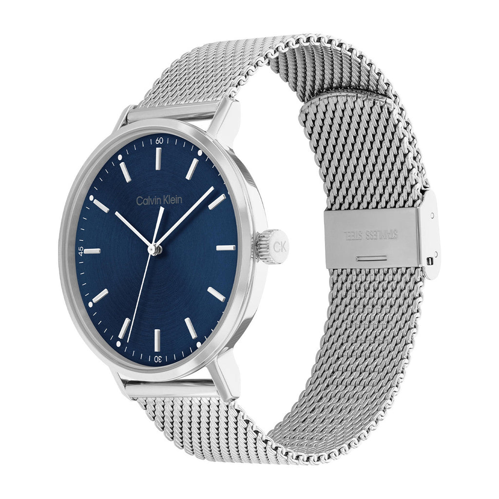 Calvin Klein High Noon Quartz Blue Dial Silver Mesh Bracelet Watch for Men - K8M2112N Buy Now By Calvin Klein