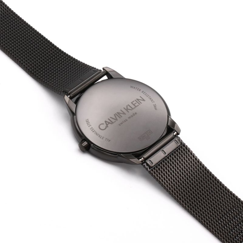 Calvin Klein Minimal Black Dial Black Mesh Bracelet Watch for Men - K3M21421 Buy Now By Calvin Klein