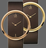 Calvin Klein Glam Transparent Dial Brown Leather Strap Watch for Women - K9423503 Buy Now By Calvin Klein