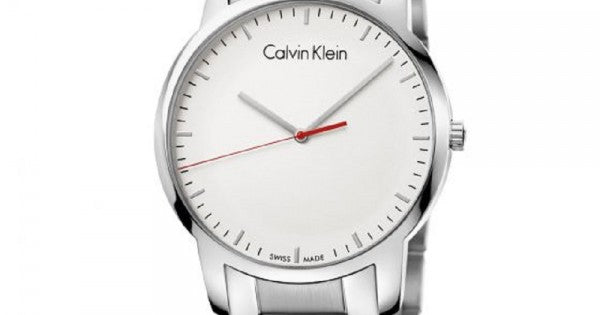 Calvin Klein City Quartz White Dial Silver Steel Strap Watch for Men - K2G2G1Z6 Buy Now By Calvin Klein