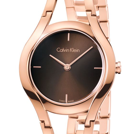 Calvin Klein Class Brown Dial Rose Gold Steel Strap Watch for Women - K6R2362K Buy Now By Calvin Klein