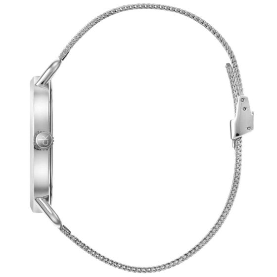Calvin Klein Even Quartz White Dial Silver Steel Strap Watch for Women - K7B21126 Buy Now By Calvin Klein