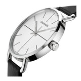 Calvin Klein Even Silver Dial Black Leather Strap Watch for Men - K7B211CY Buy Now By Calvin Klein