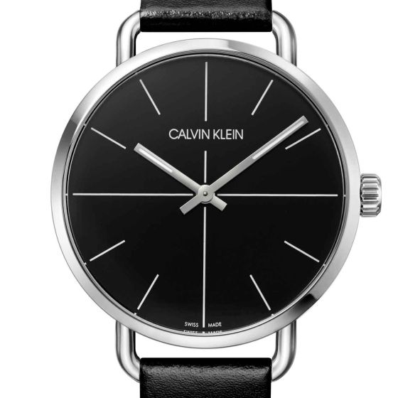 Calvin Klein Evan Black Dial Black Leather Strap Watch for Men - K7B211CZ Buy Now By Calvin Klein