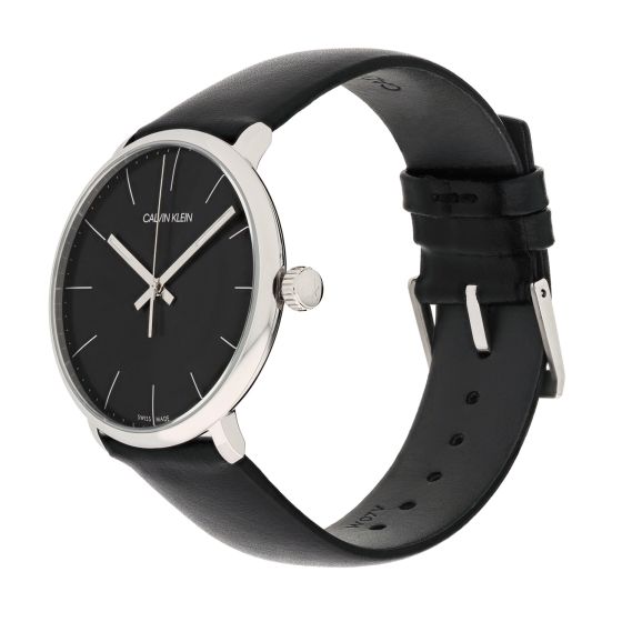 Calvin Klein High Noon Quartz Black Dial Black Leather Strap Watch for Men - K8M211C1 Buy Now By Calvin Klein