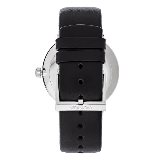 Calvin Klein High Noon Quartz White Dial Black Leather Strap Watch for Men - K8M211C6 Buy Now By Calvin Klein
