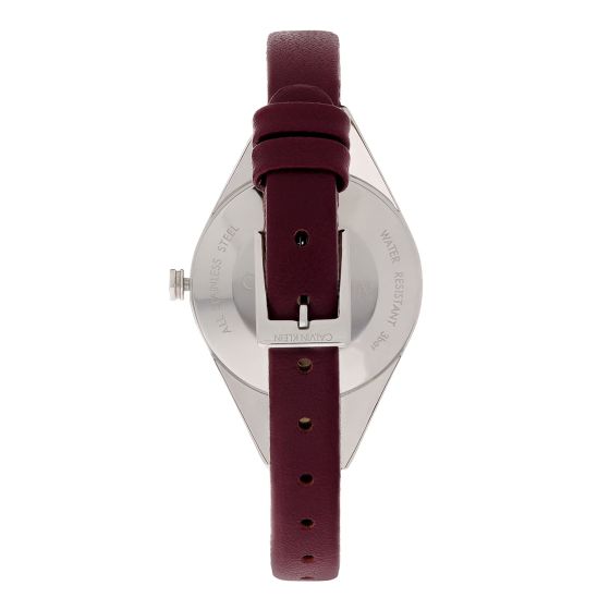 Calvin Klein Rebel Blue Maroon Dial Maroon Leather Strap Watch for Women - K8P231UN Buy Now By Calvin Klein