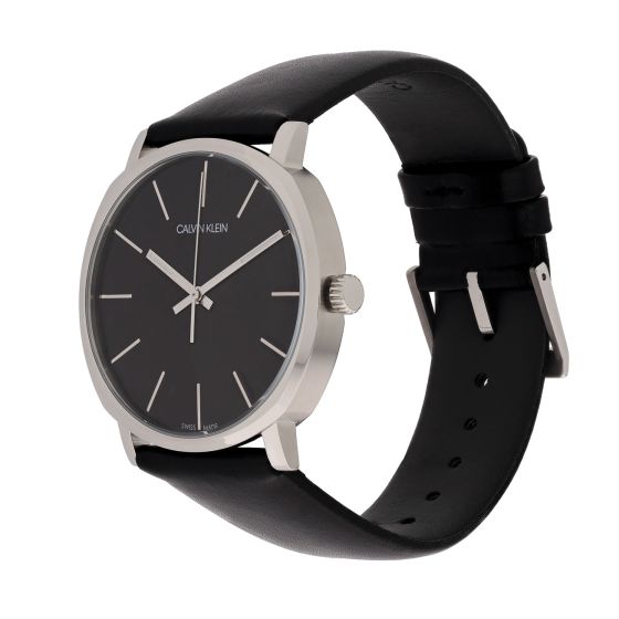 Calvin Klein Posh Black Dial Black Leather Strap Watch for Men - K8Q311C1 Buy Now By Calvin Klein