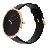 Calvin Klein Full Moon Black Dial Black Leather Strap Watch for Women - K8Y236C1 Buy Now By Calvin Klein