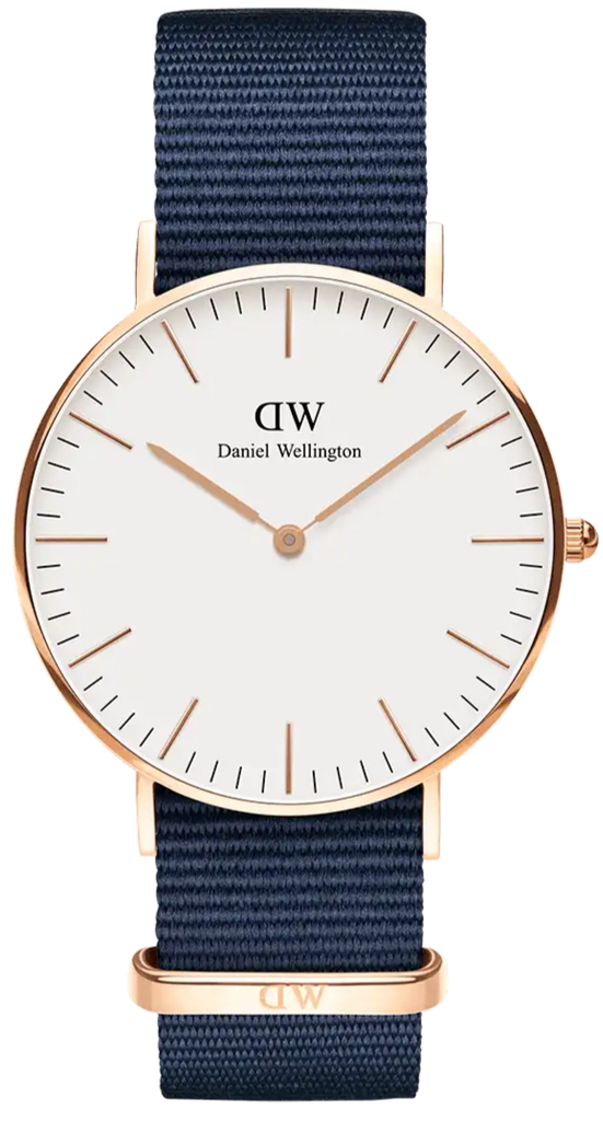 Daniel Wellington Classic Bayswater White Dial Navy Blue NATO Strap Watch For Women - DW00100279 Buy Now By Daniel Wellington