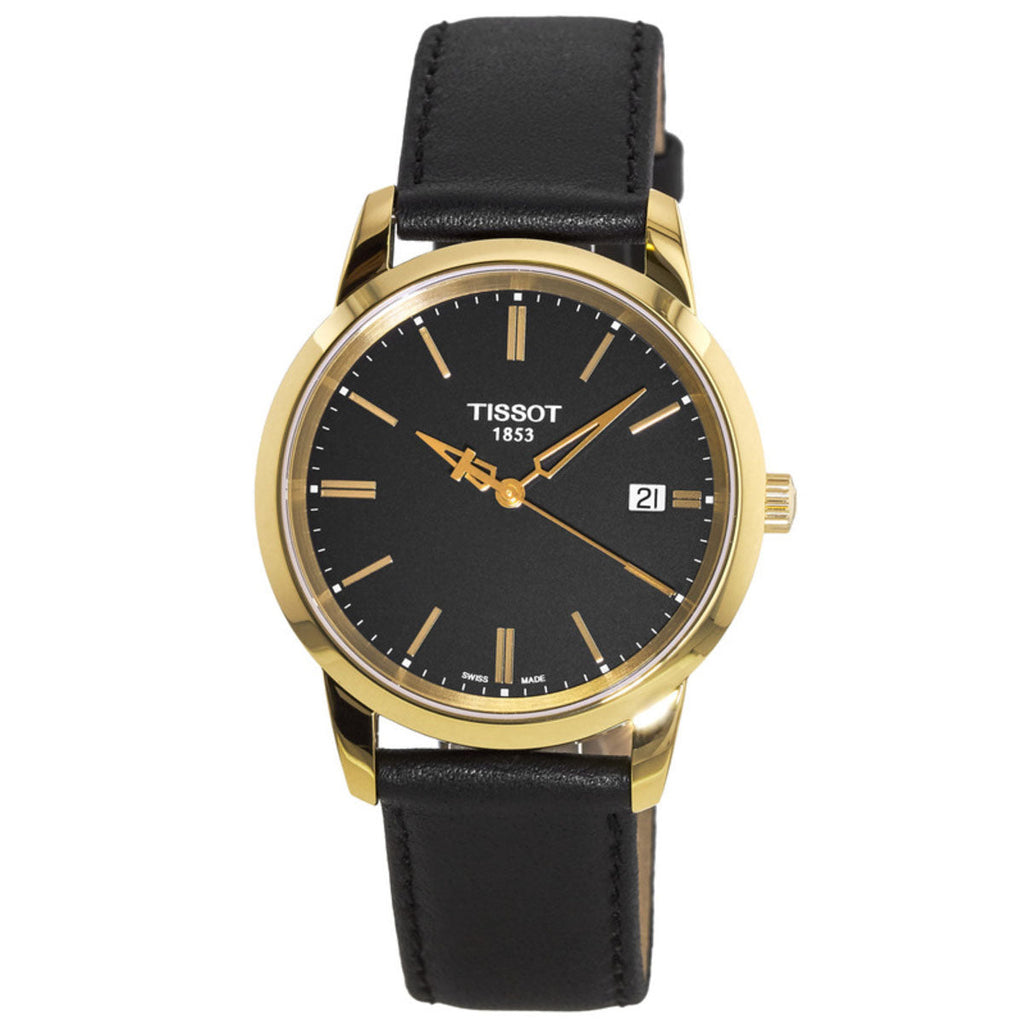 Tissot T Classic Dream Black Dial Black Leather Strap Watch for Men - T033.410.36.051.01 Buy Now By Tissot