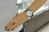 Daniel Wellington Classic Trinity White Dial Three Tone Nylon Strap Watch For Women - 0609DW Buy Now By Daniel Wellington