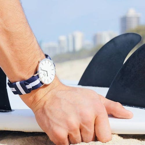 Daniel Wellington Classic Glasgow White Dial Two Tone NATO Strap Unisex Watch - DW00100047 Buy Now By Daniel Wellington