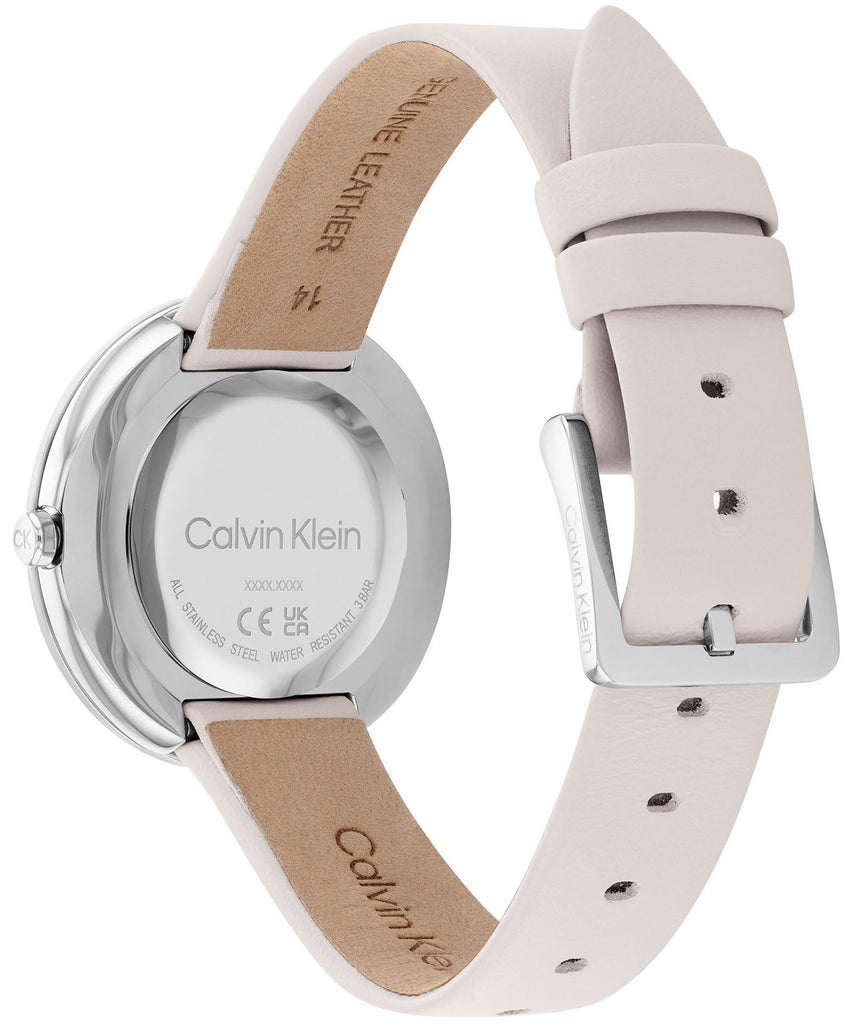 Calvin Klein Chic White Dial White Leather Strap Watch for Women - K7N23TK2 Buy Now By Calvin Klein