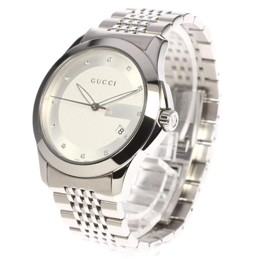 Gucci G Timeless Diamonds Silver Dial Silver Steel Strap Watch For Men - YA126404 Buy Now By Gucci