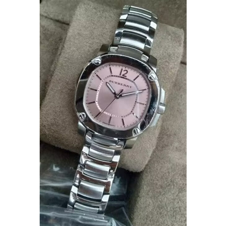 Burberry The Britain Pink Dial Silver Steel Strap Watch for Women - BBY1704 Buy Now By Burberry