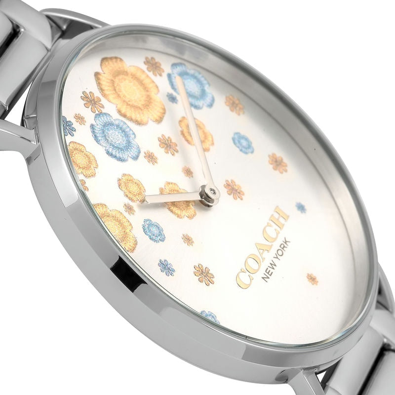 Coach Perry Quartz Silver Dial Brown Leather Strap Watch for Women - 14503326 Buy Now By Coach
