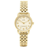 Coach Delancey White Dial Gold Steel Strap Watch for Women - 14502241 Buy Now By Coach