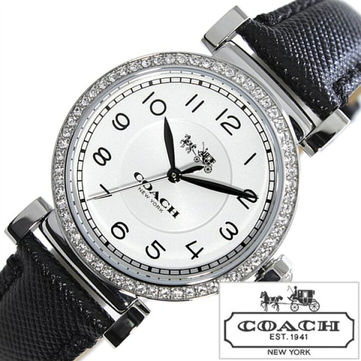 Coach Madison White Dial Black Leather Strap Watch for Women - 14502399 Buy Now By Coach