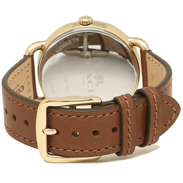 Coach Delancey White Dial Brown Leather Strap Watch for Women - 14502715 Buy Now By Coach