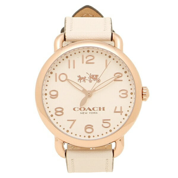 Coach Delancey White Dial White Leather Strap Watch for Women - 14502716 Buy Now By Coach
